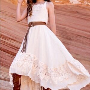 Joyfolie Mia Joy lot of 2 dresses! Charcoal and Cream Maxi Dresses Size 14 GIRLS